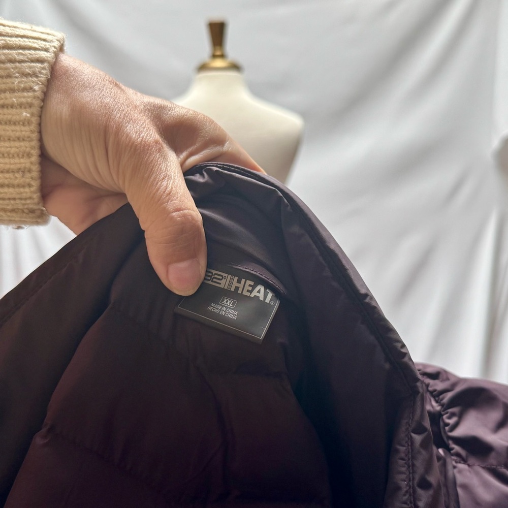 32 Degrees Women's Puffer Jacket - Dark Purple - Picture 4 of 4